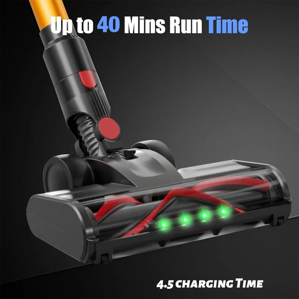 Aspirator Reincarcabil Fara Fir Cu Incarcare Pe Perete, 35 Kpa 550 W 40 De Minute Pentru Casa, Aspirator De Mana Anti-Incurcare, Afisaj LED, Autoportant Pentru Par De Animale/Covor/Podea