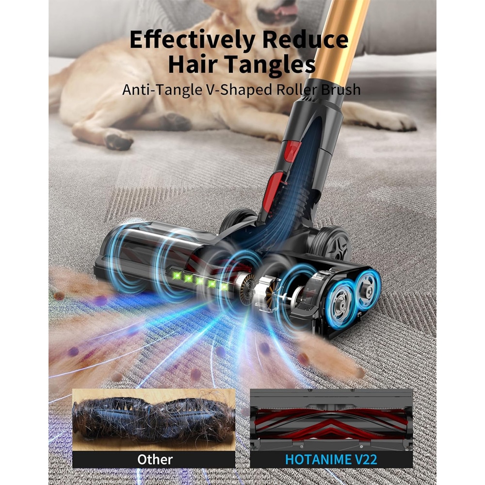 Aspirator Reincarcabil Fara Fir Cu Incarcare Pe Perete, 35 Kpa 550 W 40 De Minute Pentru Casa, Aspirator De Mana Anti-Incurcare, Afisaj LED, Autoportant Pentru Par De Animale/Covor/Podea