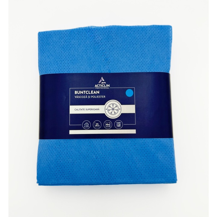 Lavete profesionale Acticlin Buntclean Color – industrie alimentara, absorbtie mare, 10 buc, Albastru