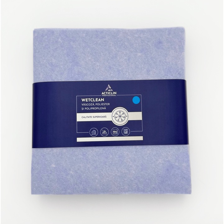 Lavete profesionale Acticlin Wetclean – Food Contact, absorbtie mare, 10 buc, Albastru