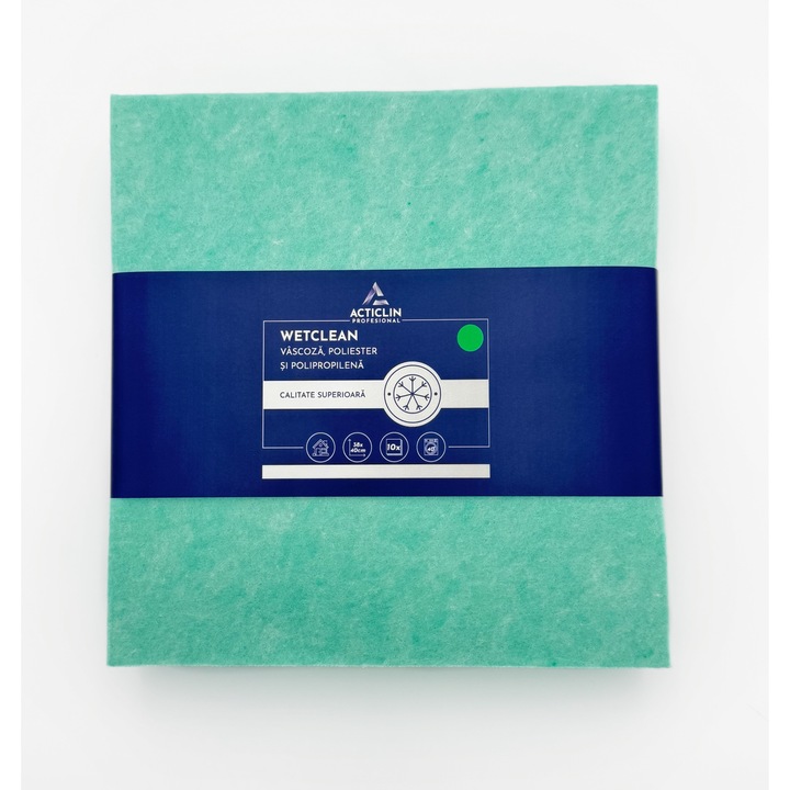 Lavete profesionale Acticlin Wetclean – Food Contact, absorbtie mare, 10 buc, Verde