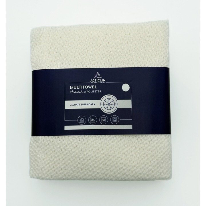 Lavete profesionale Acticlin Multitowel – pentru frecare intensa, gratare si cuptoare, 10 buc, Alb