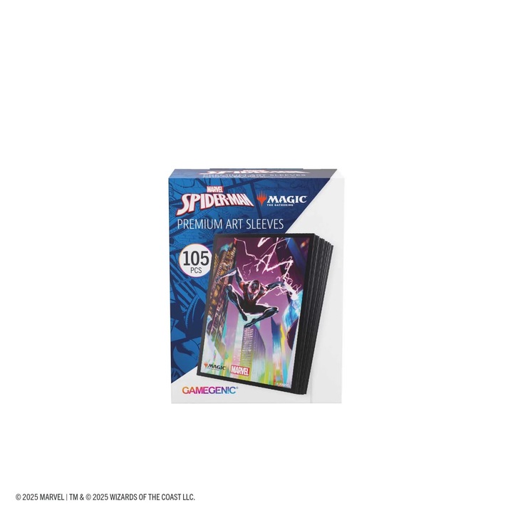 Set de 105 sleeve-uri premium Gamegenic pentru MTG, Miles Morales, multicolor, 66x92mm