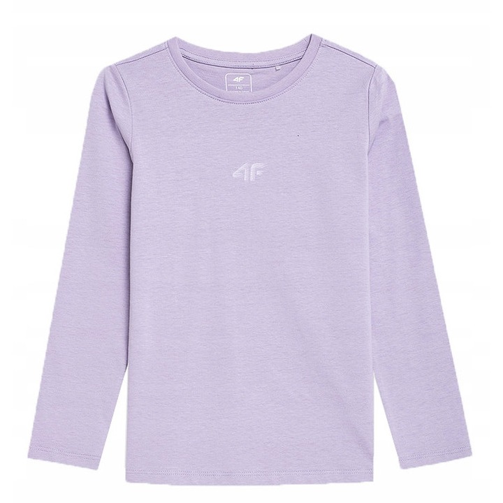 Bluza copii 4F, bluza pentru fete, maneci lungi, lila, 146 CM