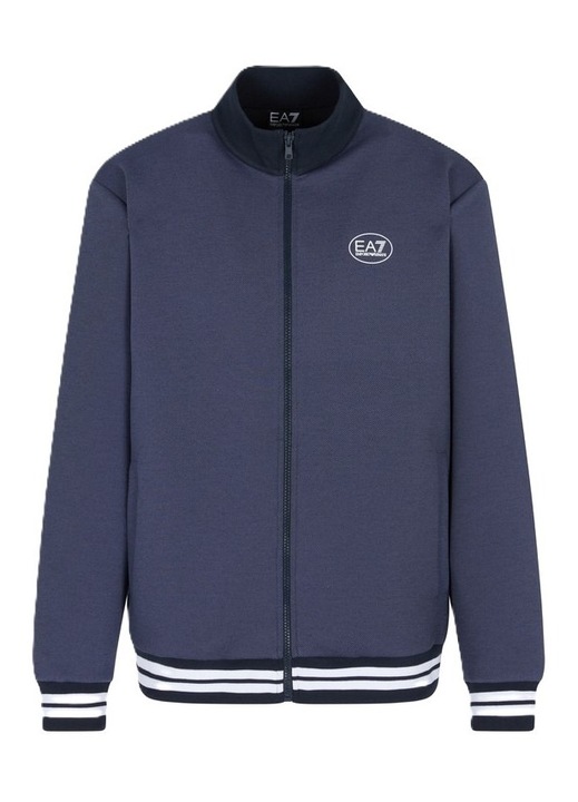 Hanorac barbati cu fermoar EA7 TENNIS CLUB M T-TOP FZ PA, Poliester, Albastru, Albastru