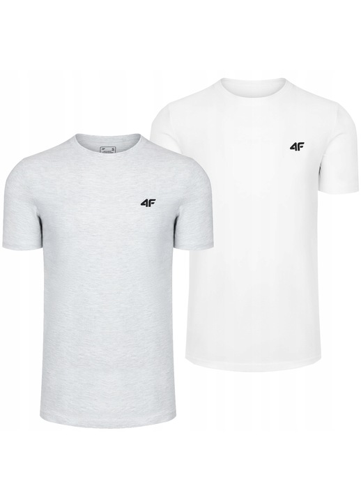 barbati 4F set 2 bucati, bumbac, Alb/Gri