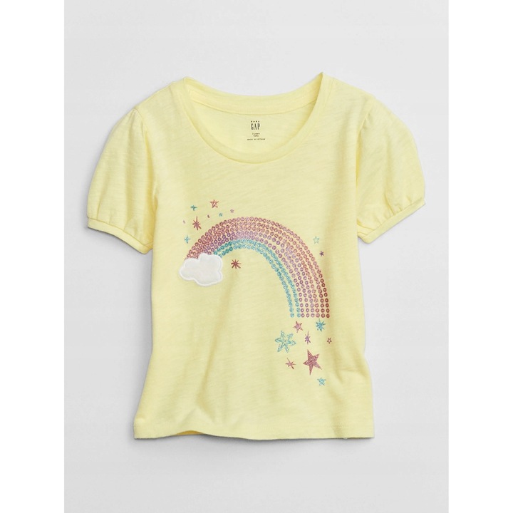 Tricou copii, GAP, maneca scurta, galben