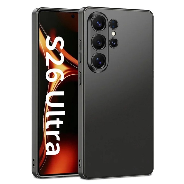 Husa Ultra thin, Pentru Samsung Galaxy S26 Ultra, Protectie antisoc, Negru