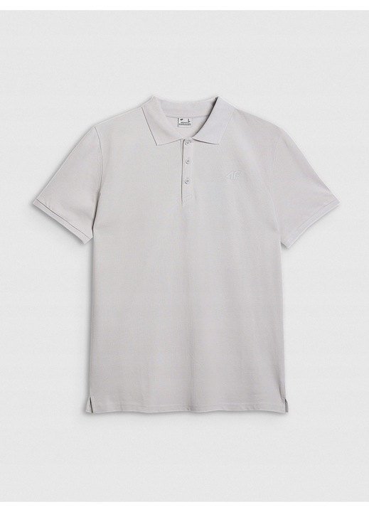 Tricou polo barbati 4F, basic, gri, bumbac, 3XL INTL