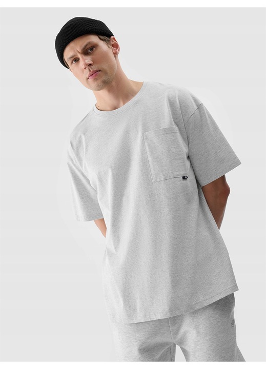 Tricou unisex 4F, gri, oversize, Gri