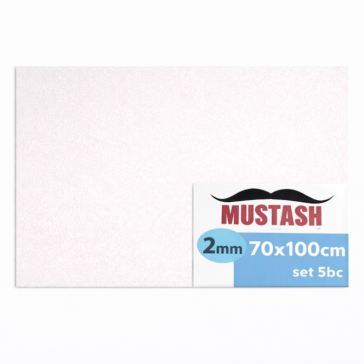 Carton mucava Mustash 70X100 B1, set 5 buc, gri natural, 2mm