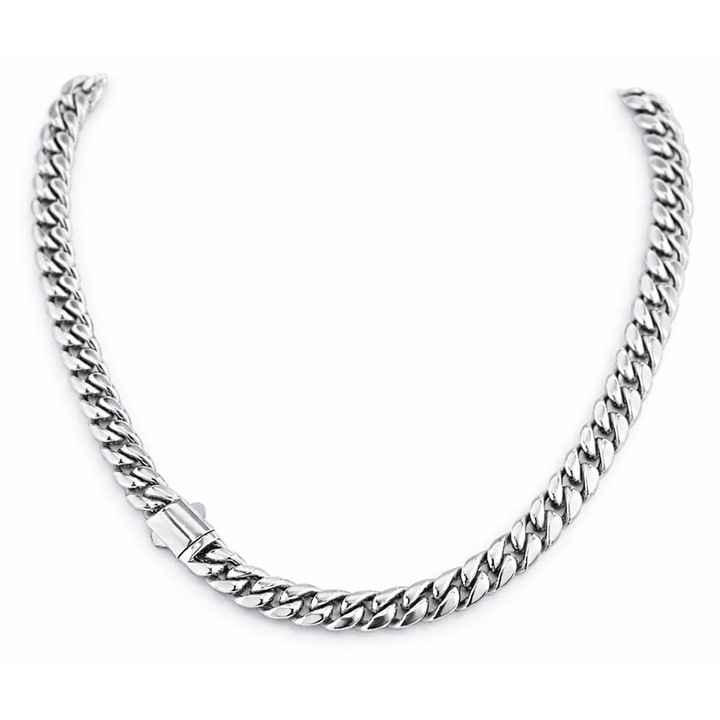 Lant Cuban 10mm Otel Inoxidabil Fara Pietre
