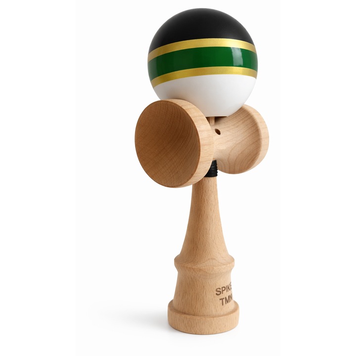 Kendama Spike V3 Super Sticky – Verde, Cupe Mari, Ata Lunga cu Rulment, Balance Hole