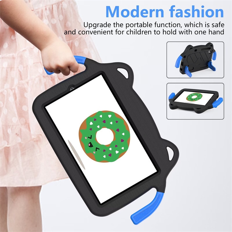 Husa de protectie pentru tableta pentru copii, Aiorber, compatibila cu Samsung Tab A7lite 8.7" T220/T225 8.7 inci 2021, rezistenta la socuri, cu suport, roz-trandafiriu