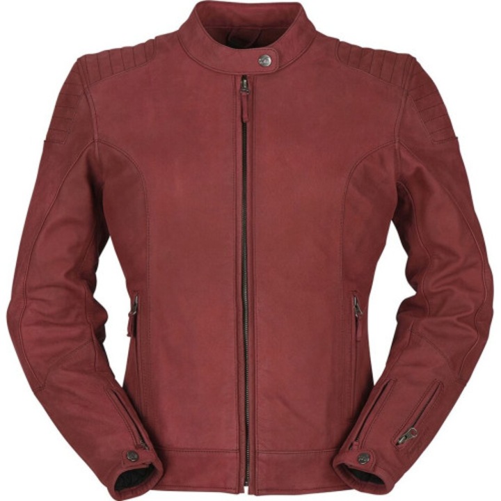 Geaca moto piele dama, Furygan, Debbie, burgundy, M