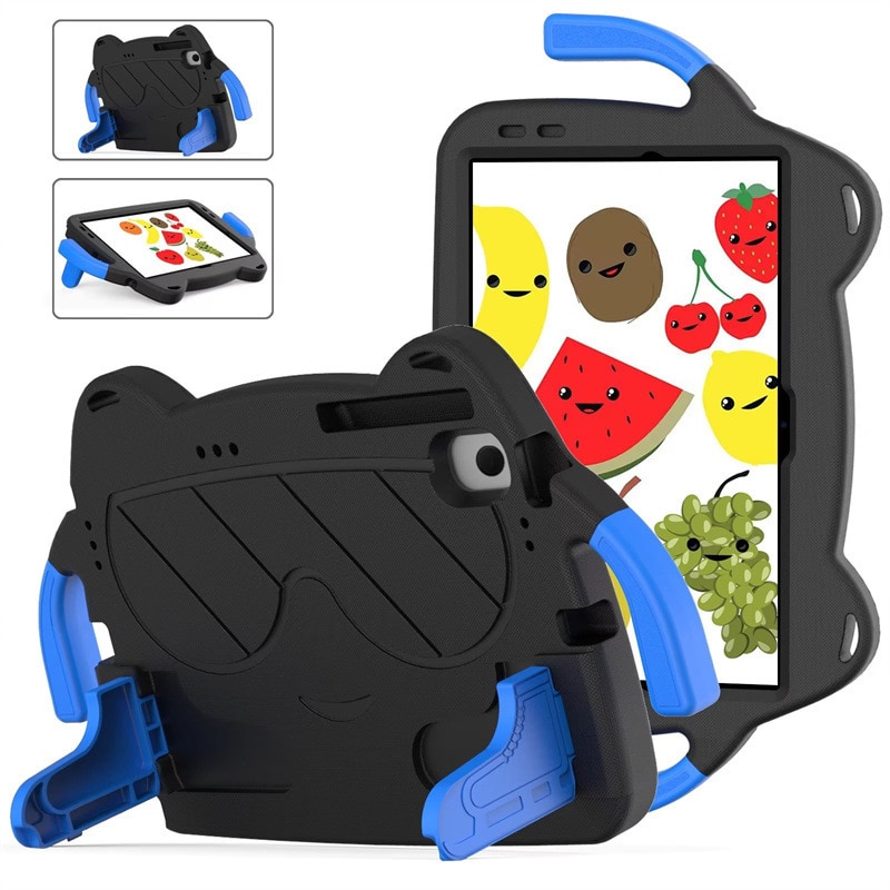 Husa de Protectie pentru Tableta Copii, Aiorber, Design Cartoon, Rezistenta la Socuri, Negru, 8.7 inch