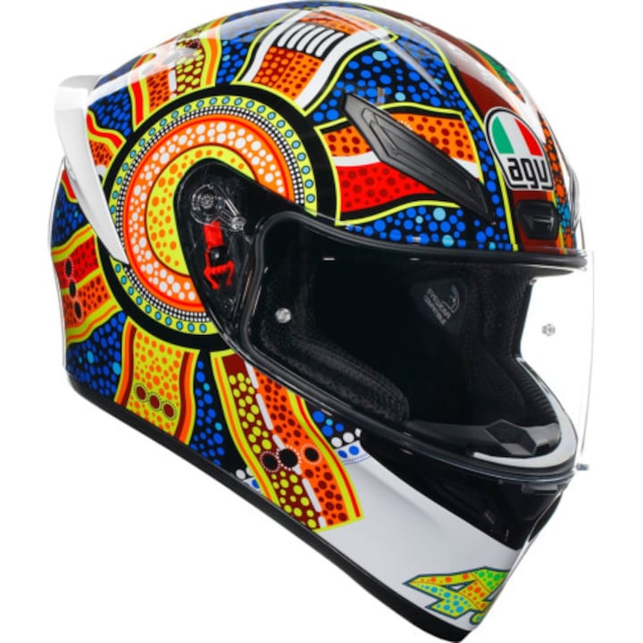Casca moto AGV K1 S, aerodinamică, ventilată, multicolor, mărime XS