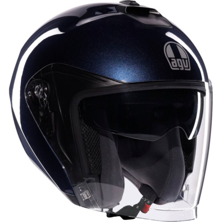 Casca moto AGV Irides, albastru, ECE2206, ventilatie reglabila, compatibilitate comunicare, S