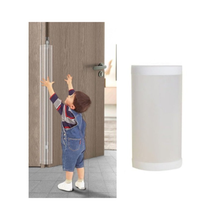 Banda protectie usa impotriva prinderii degetelor Kidizi, PP flexibil, 120 x 10 cm