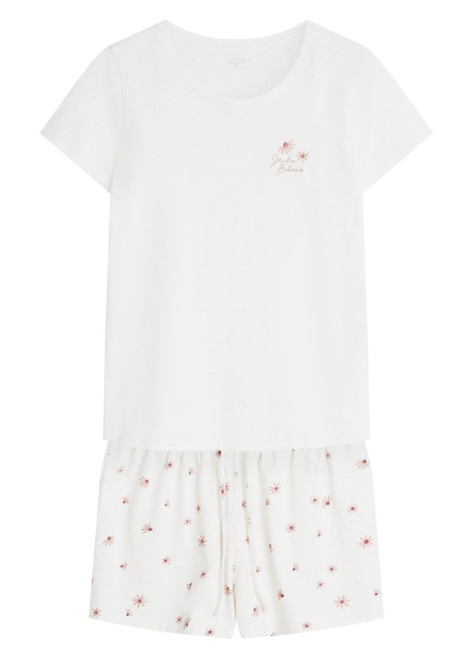Pijama dama, Uni, Alb Crem, Daisy Esotiq, Uni