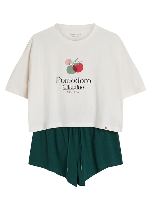 Pijama dama, Alb crem-verde, Dessie Henderson, Uni