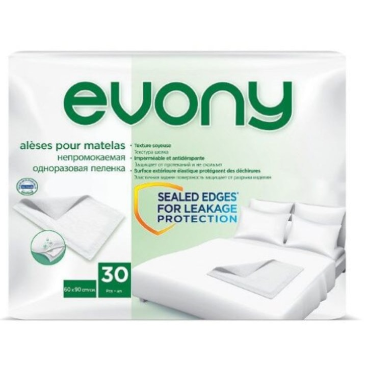 Абсорбиращи подложки Evony, 60x90cm, водоустойчиви, комплект от 30 броя