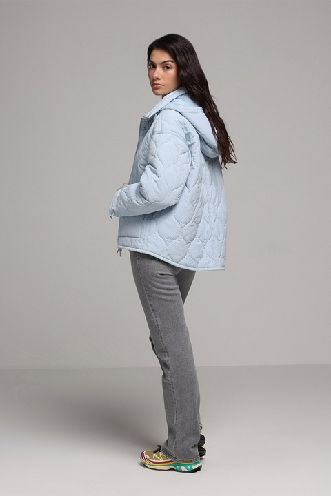 COLIN'S, Jacheta impermeabila cu fermoar, Albastru pastel, S