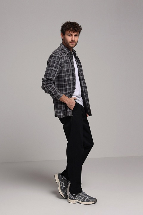 COLIN'S, Pantaloni drepti cu talie elastica, Negru