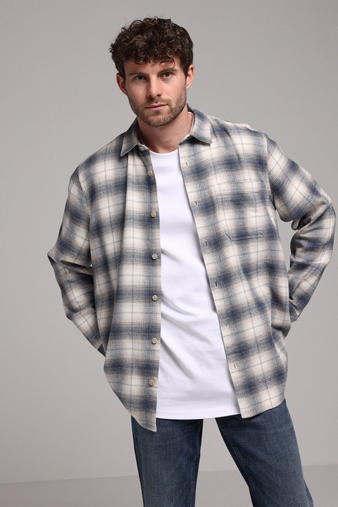 COLIN'S, Camasa de bumbac in carouri, Bej deschis/Bleumarin