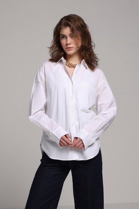 COLIN'S, Camasa lejera cu buzunar pe piept, Alb optic