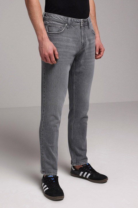 COLIN'S, Blugi slim fit cu talie medie, Gri cenusiu