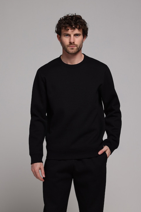 COLIN'S, Bluza de trening uni cu decolteu la baza gatului, Negru