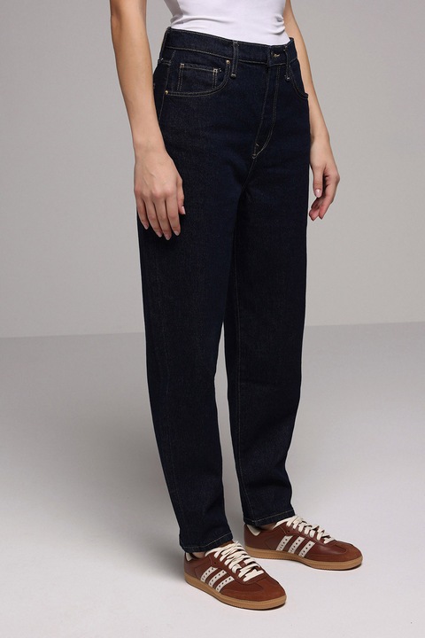 COLIN'S, Blugi cu croiala ampla si talie medie, Negru