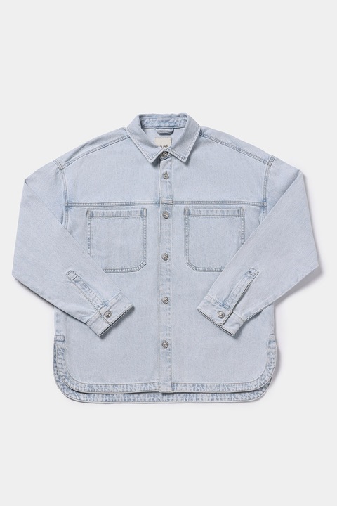 COLIN'S, Camasa din denim cu buzunare pe piept, Albastru prafuit