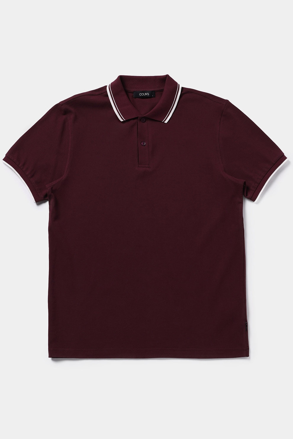 COLIN'S, Tricou polo uni, Violet pruna, 2XL