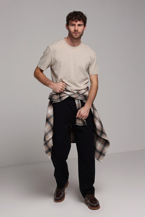 COLIN'S, Tricou uni de bumbac, Bej deschis
