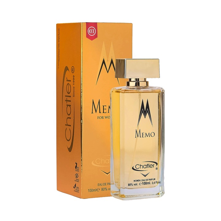 Női parfüm Chatler Memo Woman, 100 ml, virágos-ciprusos, friss-gyümölcsös