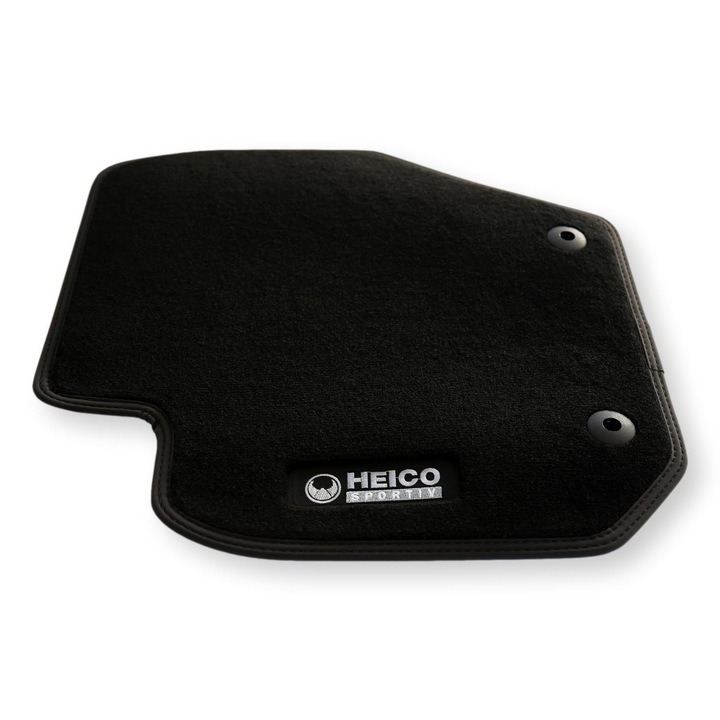 Set covorase auto HEICO din velur antracit pentru Volvo V90/S90, 4 bucati, tapiterie din piele nubuc, cusaturi duble