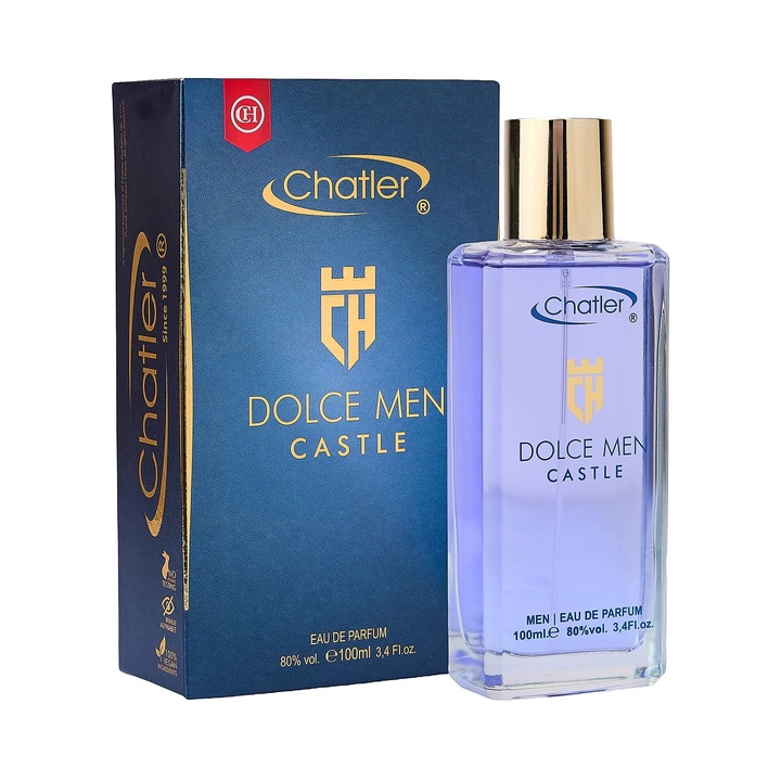 Parfum barbatesc CHATLER Dolce Men Castle, EDP, 100 ml, aromatic-lemnos