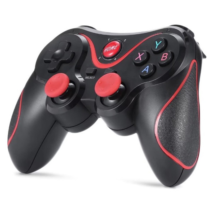 Controler wireless X3 iOS/Android/Windows Bluetooth Baterie reincarcabila Negru/Rosu