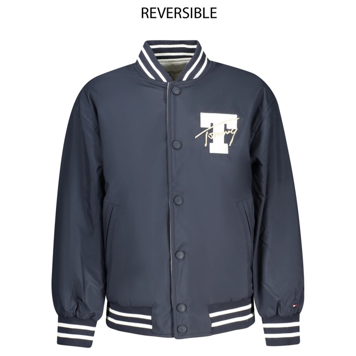 Geaca copii, Tommy Hilfiger, bleumarin, pentru baieti, 176 CM