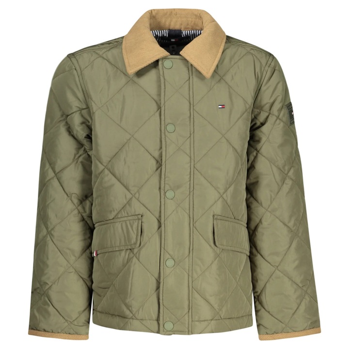 Geaca copii, Tommy Hilfiger, verde, baieti