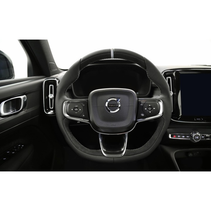 Heico sportkormány, fekete bőr és Alcantara/ezüst, Volvo XC40 C40-hez, új