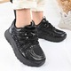 Pantofi Sport De Dama, Cu insertii de plasa, D1475, Negru 36