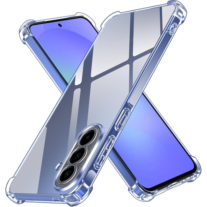 Противоударен калъф, прозрачен, съвместим със Samsung Galaxy A57