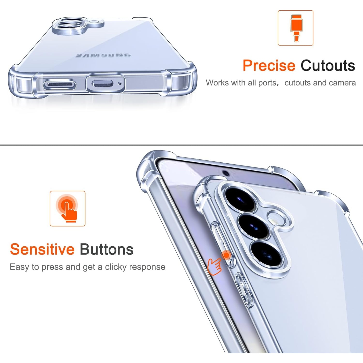 Husa Anti soc, transparenta compatibila cu Samsung Galaxy S26