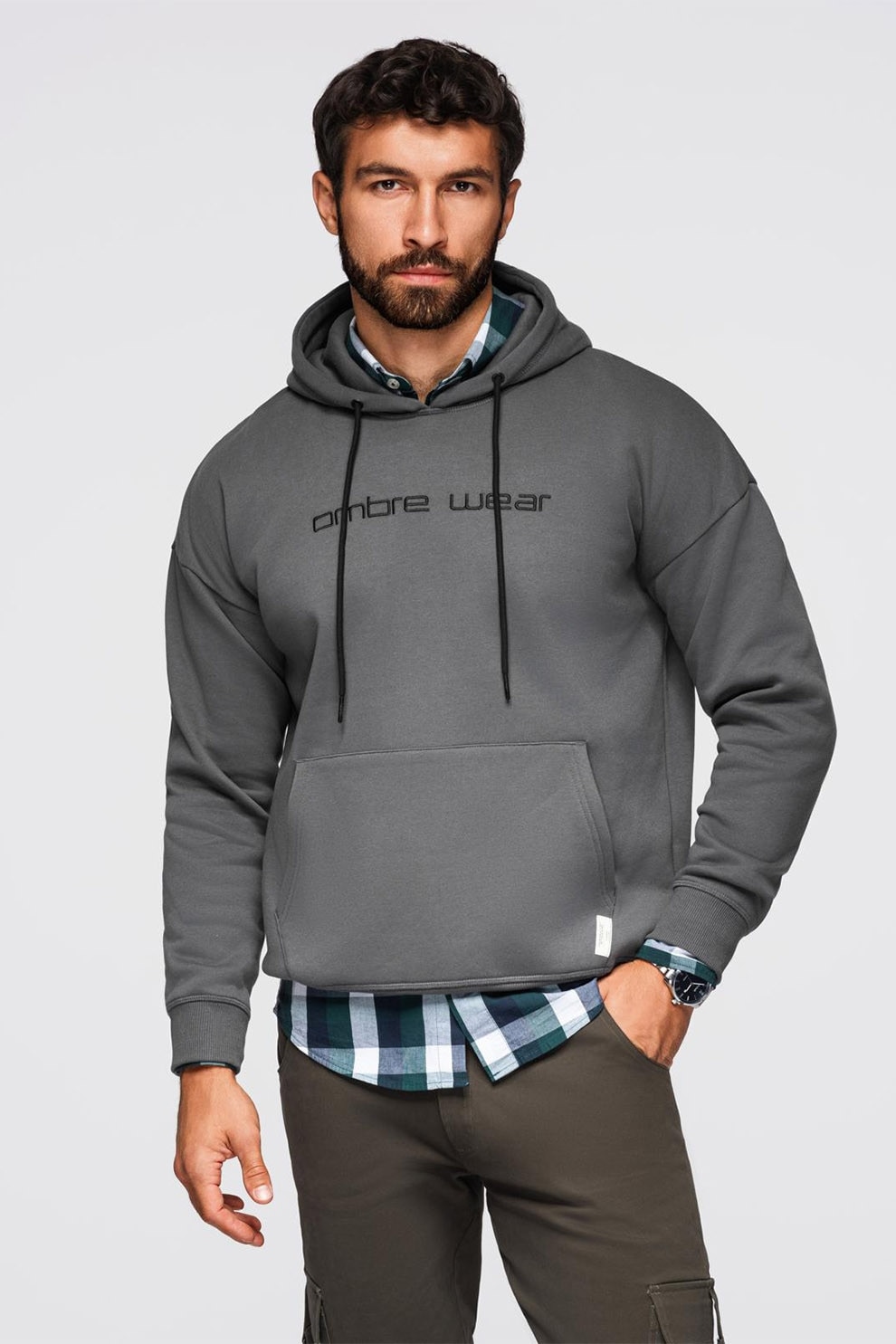 Ecko, Hanorac in doua nuante cu buzunar kangaroo Valentino, Rosu