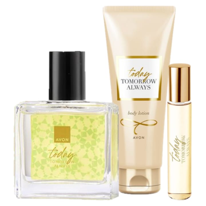 Set TTA Today 3 produse, Avon- Apa de parfum 30 ml, Lotiune de corp 125 ml si Mini apa parfum 10 ml