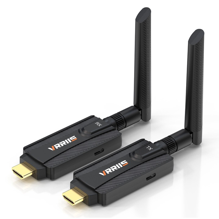 Sistem transmisie video wireless VRRIIS WL084L, 1080p, 5GHz, 200m, set complet