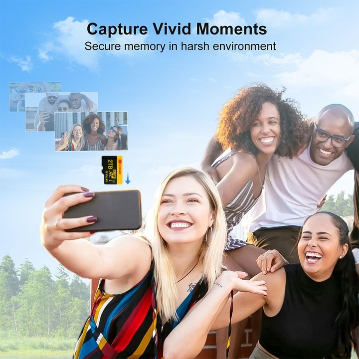 Kodak 2TB MicroSDXC memóriakártya adapterrel, 100MB/s, U3, vízálló